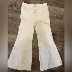 We the Free white denim flare